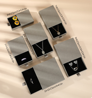 Personnalisation créative de la boîte d'emballage de bijoux de boucle d'oreille de collier de tiroir gris haut de gamme