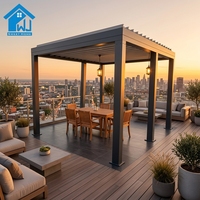 Sweet Home 1. Pergola motorisée en aluminium robuste sur mesure, revêtement poudré, haute qualité, installation facile, étanche, à lames orientables