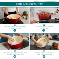 Ensemble de Casseroles en Fonte Émaillée Multicolore de 11 Pièces pour Vente en Gros, Batterie de Cuisine à Induction avec Faitout