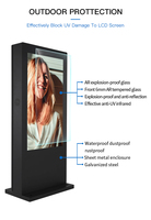 Moniteur vidéo mural LCD de taille 32, 43, 49, 55, 65, 75 ou 86 pouces, équipement de télévision professionnelle en extérieur