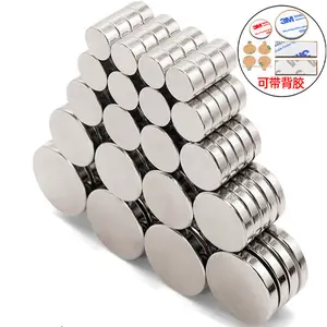 China Lieferant D10 D12 N52 N35 Starke Hochleistungs-Runde Neodym/Neodimium/Imanes de Neodimio Scheiben magnet Großhandels preis