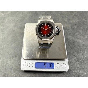 Reloj mecánico impermeable de súper calidad, 39 mm, movimiento de fábrica, titanio, rojo, 8.5 mm - Product Image 4