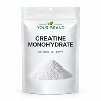 99.99% Creatine Monohydrate Bubuk Suplemen Nutrisi Olahraga Pra-Latihan Pemulihan Otot OEM ODM Label Pribadi Grosir