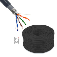 Cable LAN Cat6 FTP de Cobre Sólido 23AWG, Elegante y Estándar, para Conexión de Servidor y Gabinete de Datos en Exteriores