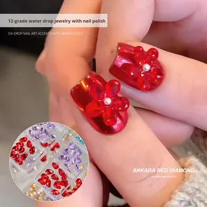 Accessoires de Nail Art en Strass de Haute Qualité, Forme <span class=keywords><strong>Goutte</strong></span> <span class=keywords><strong>d</strong></span>'<span class=keywords><strong>Eau</strong></span>, Effet Scintillant, Emballage Basique, Vente en Gros - Product Image 3