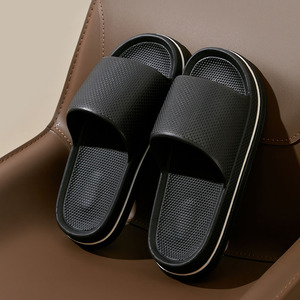 Solid Color PVC <b>Slides</b> Slipper Open Toe Anti-Slippery Indoor EVA Outsole Summer Wear - Product Image 6