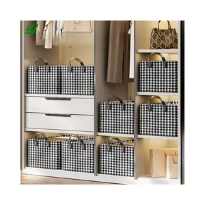 YIHEYI Wardrobe Clothes Organizer Foldable Thick Fabric Storage Box For Clothes Jeans Drawer Organizer Clothes