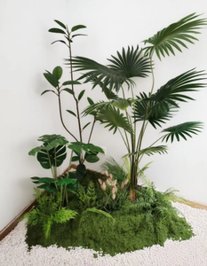 <span class=keywords><strong>Giardino</strong></span> paesaggio artificiale pila di <span class=keywords><strong>piante</strong></span> paesaggio Bonsai sempreverde casa scale angolo paesaggio decorativo pianta di plastica - Product Image 3