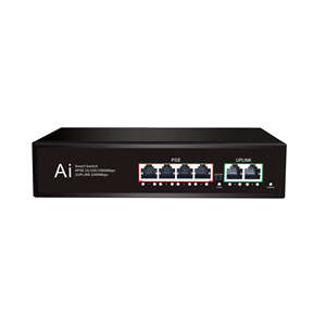 Switch PoE Inteligente con IA, OEM/ODM de Fábrica, 4 Puertos PoE, Switch Ethernet, Switch de Red, 2 Puertos de Uplink de 100M, Switch PoE Industrial - Product Image 2