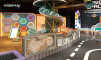 Luckyplay - Software de Juegos para Interiores, Área de Juegos para Niños, Piscina de Pelotas con Tobogán de Plástico con Temática Espacial para Uso Comercial