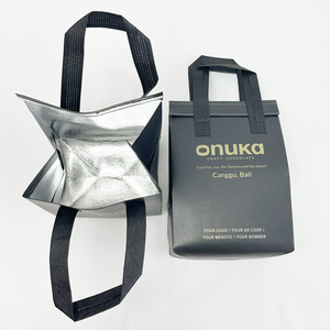 Sac isotherme personnalisé imperméable en non-tissé avec logo, en aluminium, pour le transport d'aliments, de boissons, de desserts et de vaccins - Product Image 6