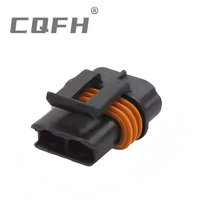 12066681 CQFH Connecteur Électrique Automobile Étanche à 2 Broches, Boîtier en Nylon Noir IP66, Mâle/Femelle, 12V 15A pour Voiture