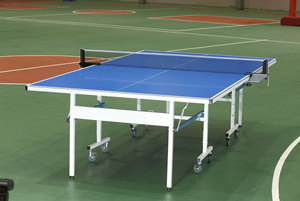 Mesa de tenis de mesa para exteriores, mesa de <span class=keywords><strong>ping</strong></span> <span class=keywords><strong>pong</strong></span> doble <span class=keywords><strong>plegable</strong></span> para exteriores, mesa de tenis de mesa para exteriores de tamaño estándar, - Product Image 4