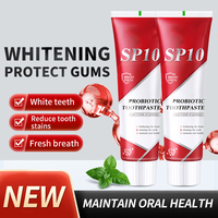Dentifrice blanchissant naturel ODM/OEM SP-10 Menthe fraîche Élimine les taches Haleine fraîche Réduit la mauvaise haleine Améliore