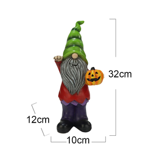 Decoración de calabaza para jardín, estatua de zombie para Halloween, adorno de Gnomo, decoración de calabaza, novedad de 2023 - Product Image 2
