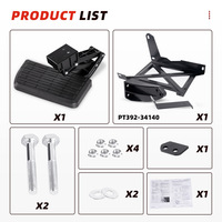 Marchepied universel robuste pour pare-chocs arrière, marchepied d'accès au plateau de camion en aluminium, marchepied de hayon pliable noir mat, fixation par boulons pour Silverado F-150