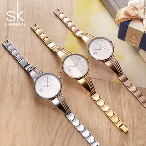 SHENGKE Watch Lady K0062L fascia in lega di vendita calda Guanzhou Factory Watch custodia in oro rosa moda orologi al quarzo Logo personalizzato donna