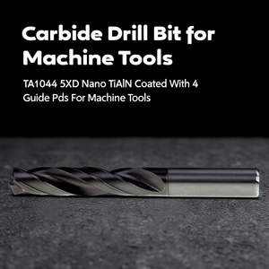 Carbide <b>Drill</b> Bit TA1044 5xD Nano TiAlN Coated With 4 <b>Guide</b> Pads For Machine Tools - Product Image 3