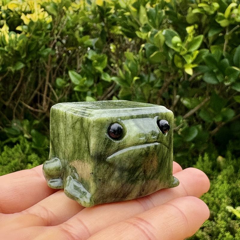 จิ้งจกน้อยน่ารักจากหินหยกซิ่วเยี่ยน ทรงสี่เหลี่ยม