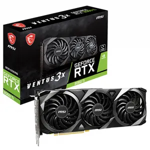 MSI غيفورسي RTX 3060 Ti 3X 8G الألعاب تستخدم بطاقة جرافيكس مع 8GB GDDR6 الذاكرة 3 المشجعين برودة غير LHR GPU