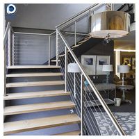Escalier intérieur moderne préfabriqué Prima Factory, à poutre simple, de luxe, en métal, escalier droit à poutre simple personnalisé