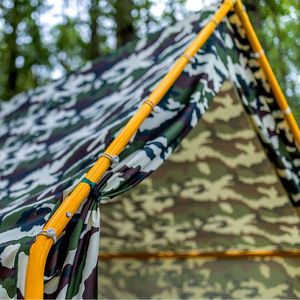 Dengfeng-Tente de camping en plein air, imperméable et coupe-vent, une chambre à coucher, tissu Oxford pour barbecue, toit de <span class=keywords><strong>montagne</strong></span>, terrasse, camping, abri scénique - Product Image 3