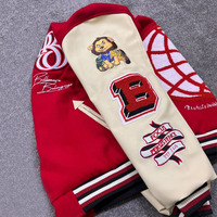 Veste universitaire YUJIA pour homme à manches régulières avec broderie chenille, design streetwear coloré personnalisé, style Letterman, pour l'hiver