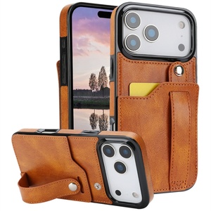เคสโทรศัพท์หนังกันกระแทกพร้อมช่องใส่บัตรและสายคล้องข้อมือสำหรับ iPhone 17 Pro Max 17 Air - Product Image 5