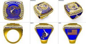 Conception gratuite, bagues de championnat de lutte à double doigt pas chères pour les finalistes, personnalisables avec diamants complets - Product Image 6