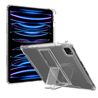 Étui de protection pour tablette en TPU souple transparent anti-chute et résistant aux chocs, avec support, pour iPad Mini Pro Air 6 7 8 9 modèle 9,7 12,9 pouces