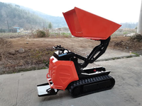 Chuangxin 2026 Mini Dumper sur chenilles diesel, petit camion de transport, moteur, pompe, roulement, haute efficacité, capacité de charge maximale 600 kg