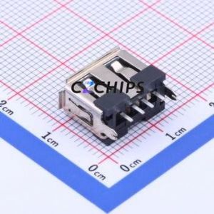 10.0 180° ZCJB-HJ USB Connector Through hole Component (THT) Connector Type-A USB 2.0 Female Through Hole - Product Image 2