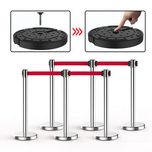 All'ingrosso coda in acciaio inossidabile palo barriera montanti per esterno segno di controllo della folla Stand barriere di traffico tubo nero - Product Image 2