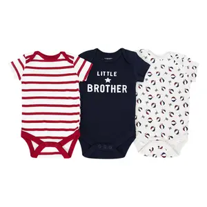 Wholesale 3 pack Summer Baby Clothes Cotton Soft Short Sleeve Onesies Bodysuits Newborn Baby clothes