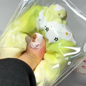 Juguete Antiestrés de Pulpo de Queso Matcha Realista, de Rebote Lento, Suave, para Apretar, Lindo, de Descompresión, de TPR - Product Image 2