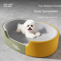 Lit pour chien et chat super grand, chaud pour l'hiver, imperméable, amovible, lavable, canapé en peluche pour animaux de compagnie, lit pour petits animaux, canapé portable pour dormir