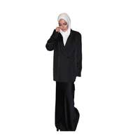 Ensemble deux pièces jupe longue en satin polyester décontracté pour l'été 2024, style Moyen-Orient