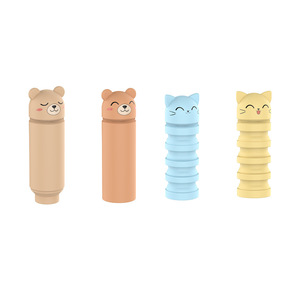 Trousse à crayons pliable en silicone, motif animal mignon, télescopique, avec fermeture éclair, 22*7*7cm, pour l'école et le bureau, rangement de fournitures scolaires et de bureau - Product Image 6