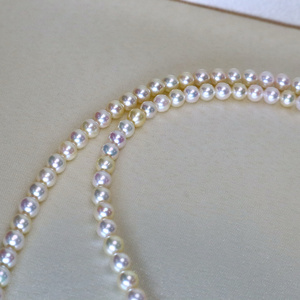 Collar de Perlas de Agua de Mar Naturales de Japón de Súper Calidad, 4-5 mm, Redondas, con Fuerte Brillo, Collar de Perlas Akoya - Product Image 2