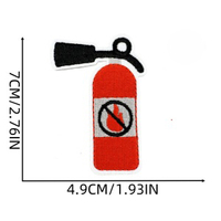 Vente en gros Patchs du département de lutte contre l'incendie Patchs de broderie de pompier avec bordure Fer sur patchs