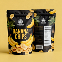 Sacs d'emballage en plastique personnalisés OEM pour fruits secs, chips de banane, chips de pomme de terre, snacks, chips de plantain, réutilisables, vente en gros