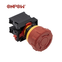 Bouton-poussoir d'arrêt électronique 22mm 1NC Interrupteur d'urgence Push Lock Turn Reset Switch