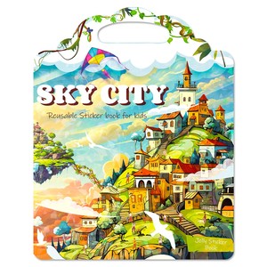 Libro de Actividades Creativo de Nuevo Diseño para Niños, Libro Silencioso Interactivo para Padres e Hijos, Castillo en el Cielo, Pegatinas de Gel Reutilizables - Product Image 2