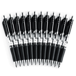 Stylo gel Deli S01 0,5 mm à bouton-poussoir, pointe à ressort, pour bureau et école, noir, bleu, rouge, couleur unique, boîte de 12 pièces - Product Image 2