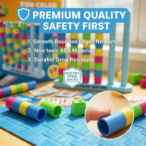 EPT Color Stack Challenge, jeu de puzzle familial rapide et stimulant |   Jeu de société amusant pour stimuler la logique et l'esprit |   Comprend 50 cartes de défi - Product Image 4