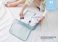 Organizador de Viaje de Tela No Tejida Estilo Coreano, Bolsa de Almacenamiento para Maletas, Clasificación y Categorización de Ropa, Modelo Yiwu 180807