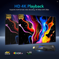 X96 4K Android 10 TV Stick 2GB 16GB Allwinner H313 Quad Core Doble WiFi 2.4G 5G BT Smart TV