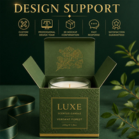 Boîtes à bougies colorées d'impression de luxe emballage en papier pliable conception d'estampage de cadeau stratification mate gaufrage Type de boîte dossiers