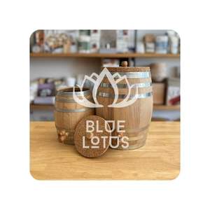 MEILLEUR PRIX Baril en bois de lotus bleu 2025 Baril en bois massif fait à la main - Product Image 1