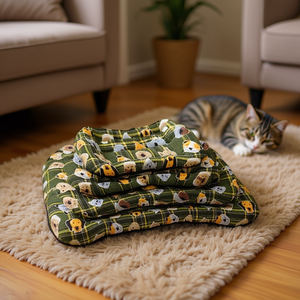 Set di quattro pezzi per cuccia per animali domestici imbottito in cotone, serie BM1290 - Product Image 3